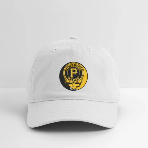Pittsburgh Grateful Dead Stealie Dad Hat - white
